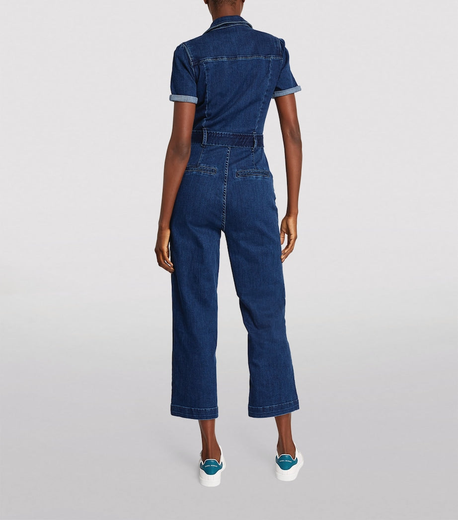 Pink Denim Anessa Utility Jumpsuit