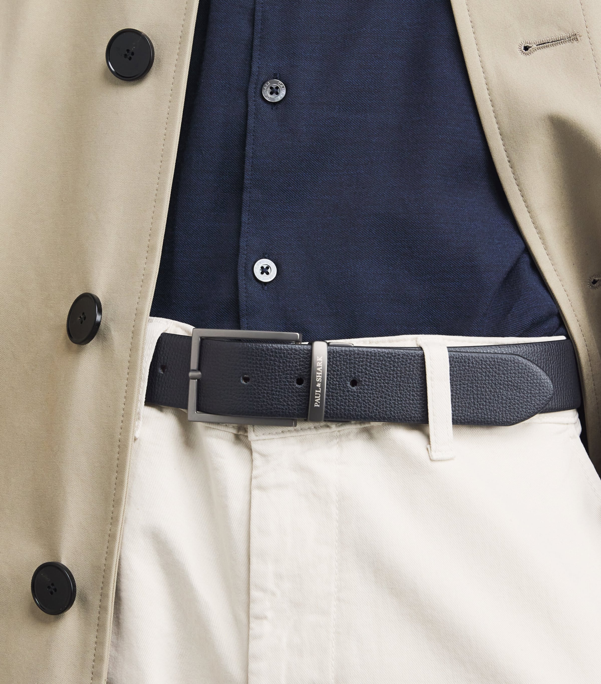 Paul & Shark Leather Reversible Belt