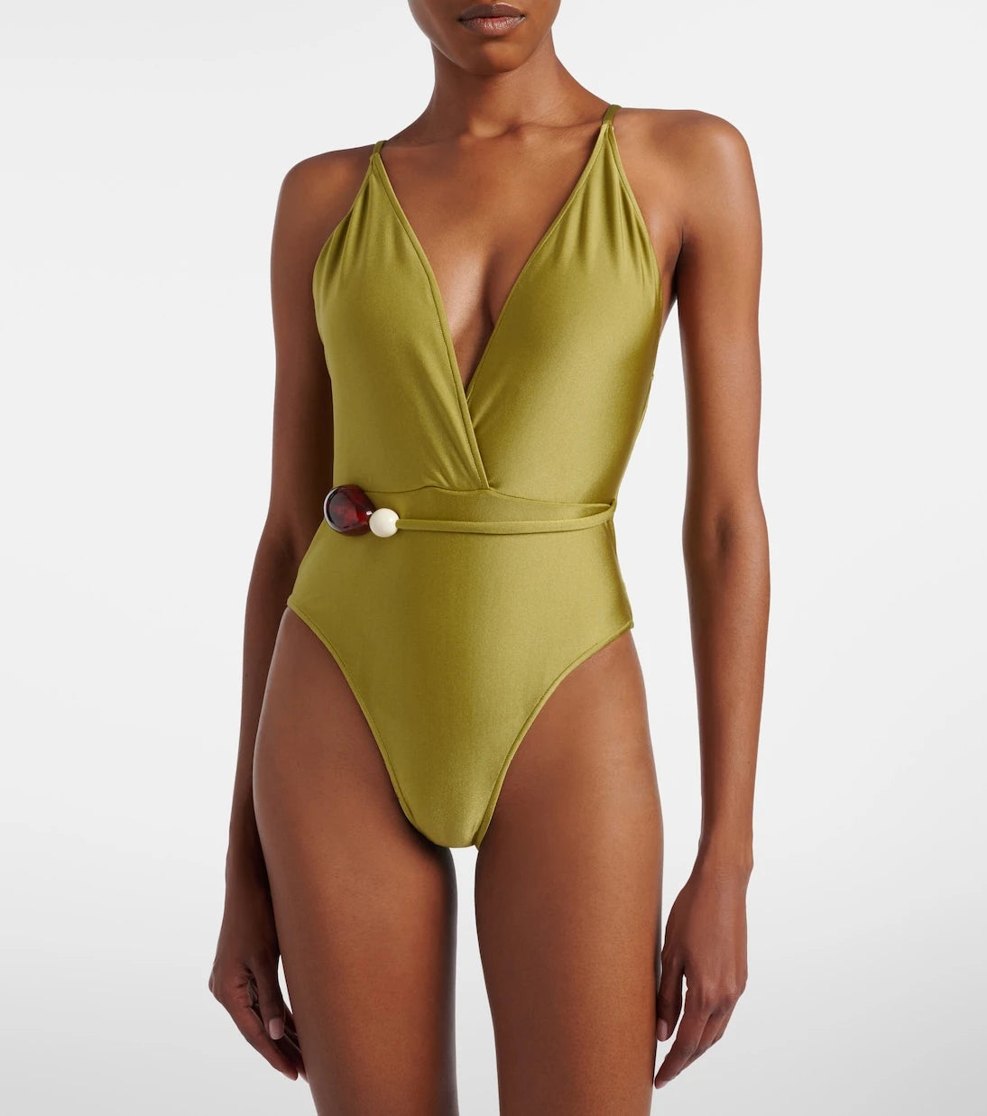Adriana Degreas - Belted embellished swimsuit