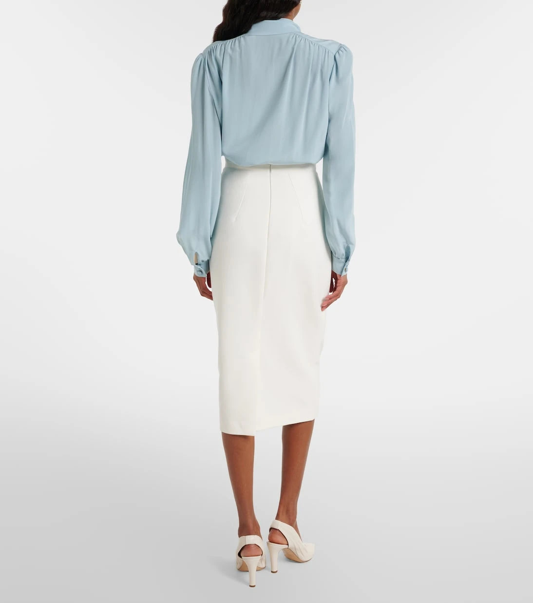 Safiyaa - Hokuku crêpe pencil skirt