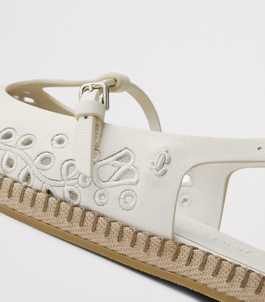 Aimee Leather Slingback Sandals LATTE