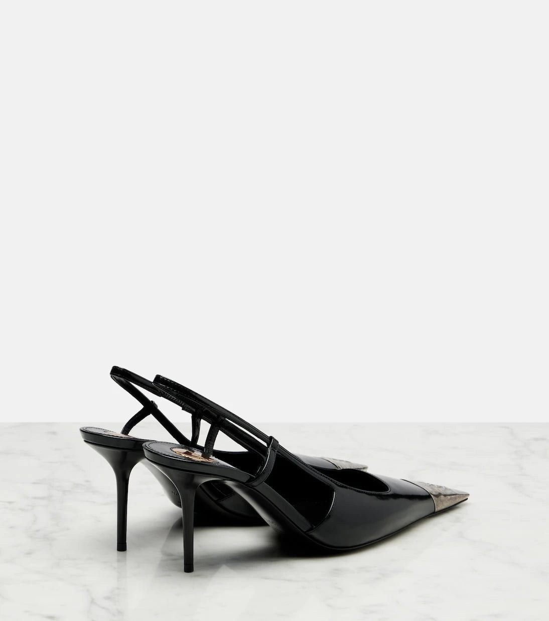 Saint Laurent - Jeanne 75 leather slingback pumps