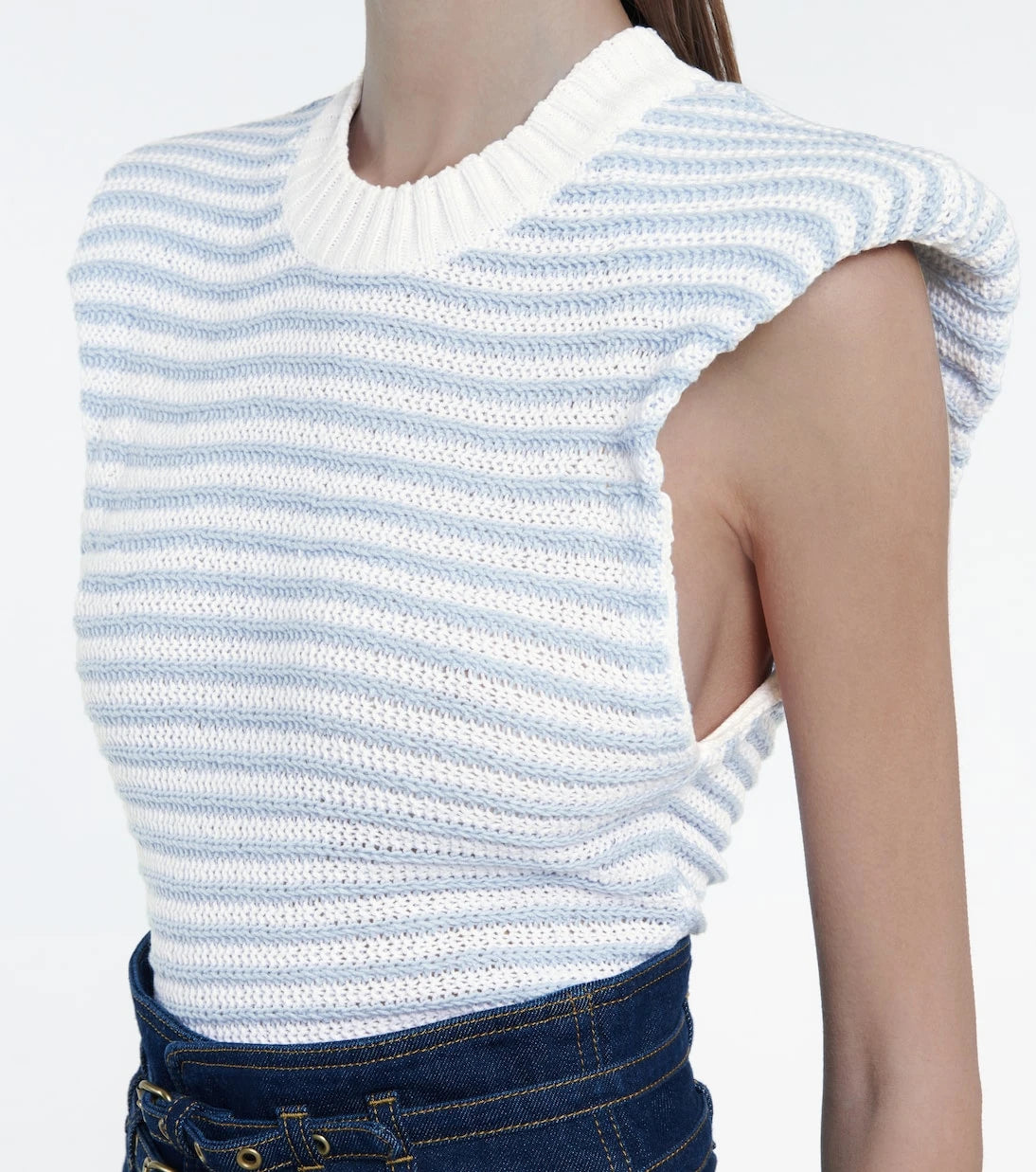 Philosophy di Lorenzo Serafini - Striped cotton-blend top