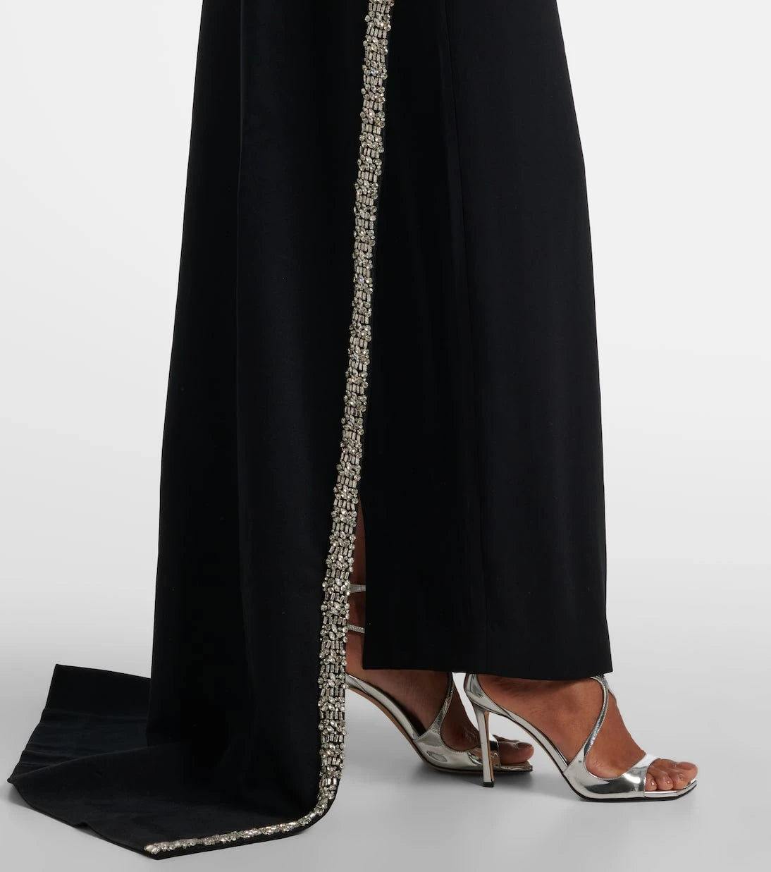 Roland Mouret - Embellished satin crêpe gown