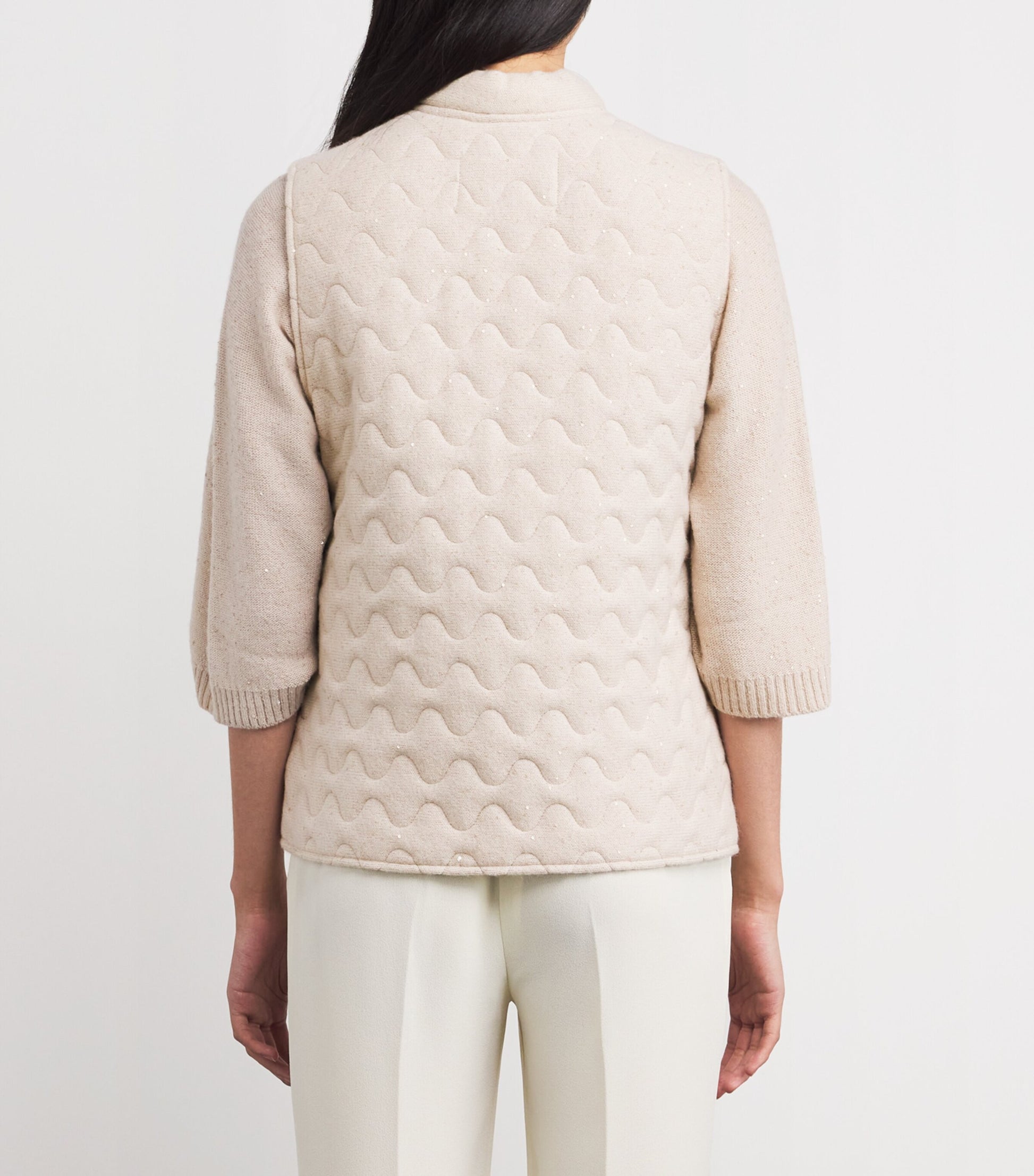 Fabiana Filippi Pink Wool-Silk-Cashmere Gilet