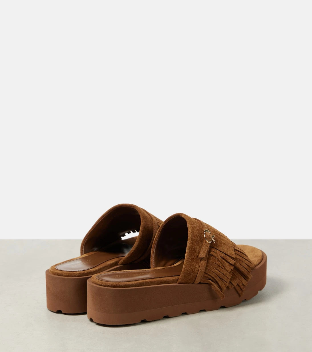 Gianvito Rossi - Fringed suede slides