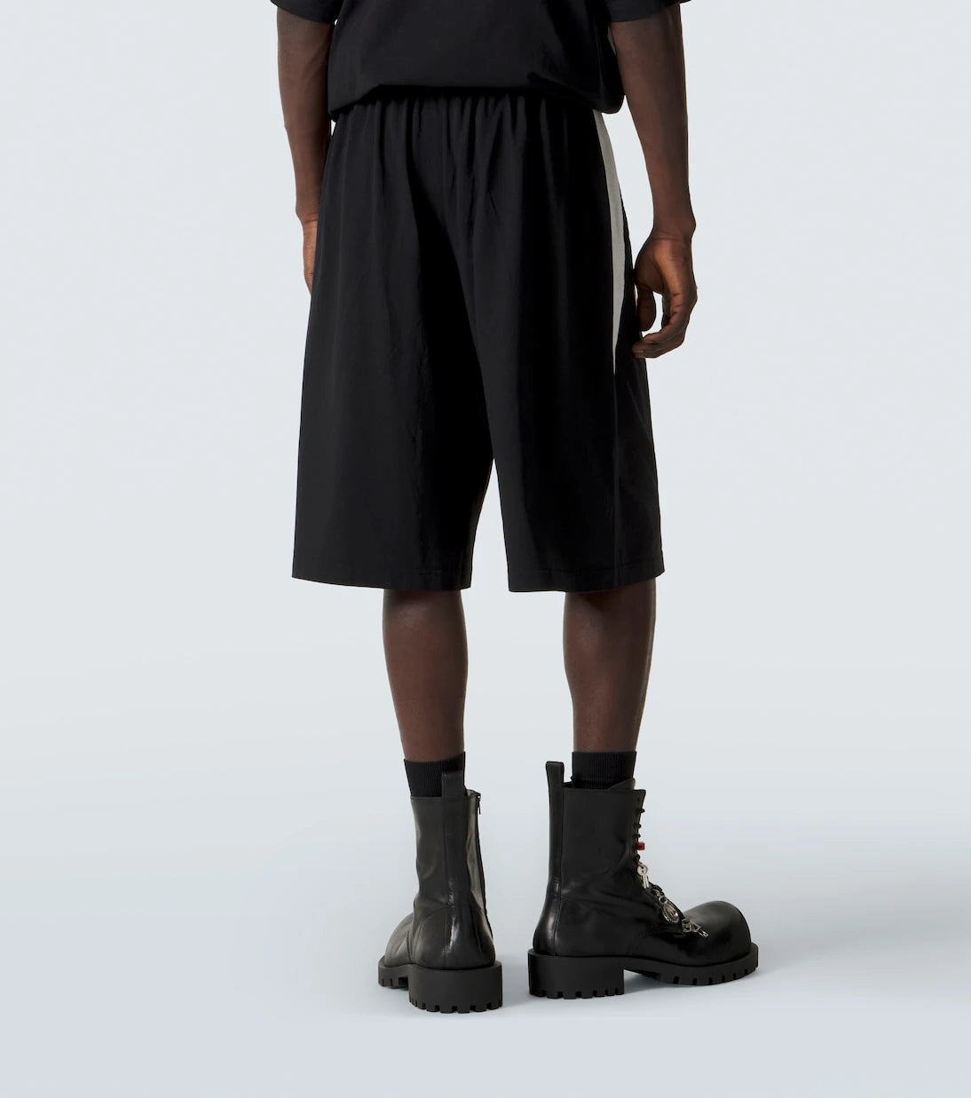 Balenciaga - x NBA logo cotton fleece shorts