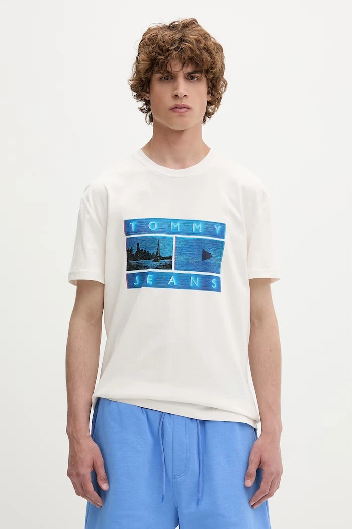 Tommy Jeans Erkek Pamuk Tişört