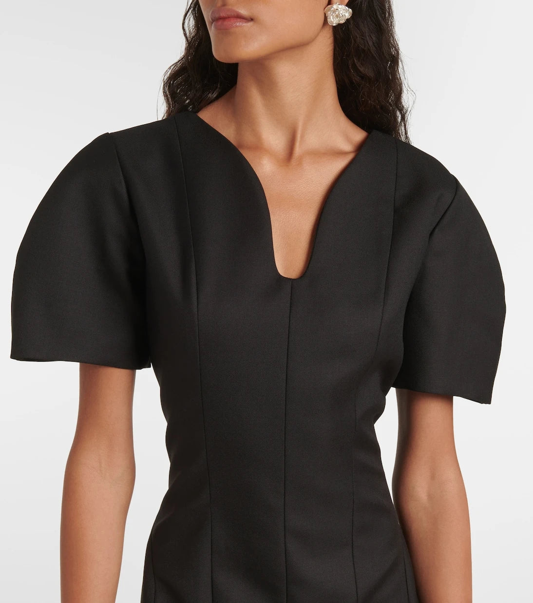 Nina Ricci - Wool gabardine midi dress