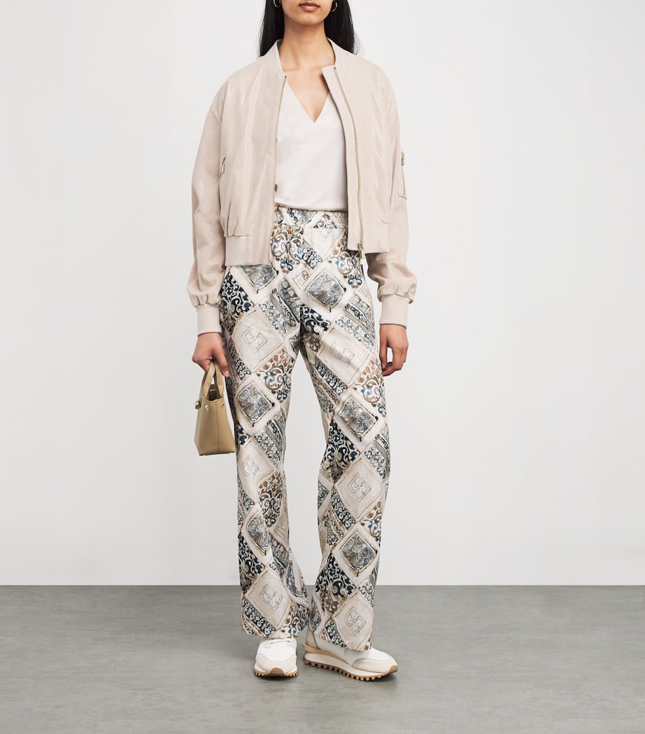 Eleventy White Suede-Trim Low-Top Sneakers