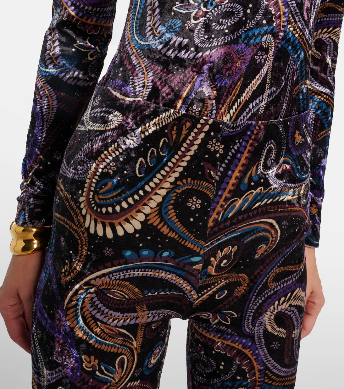 Etro - بنطلون بيزلي بقصة واسعة