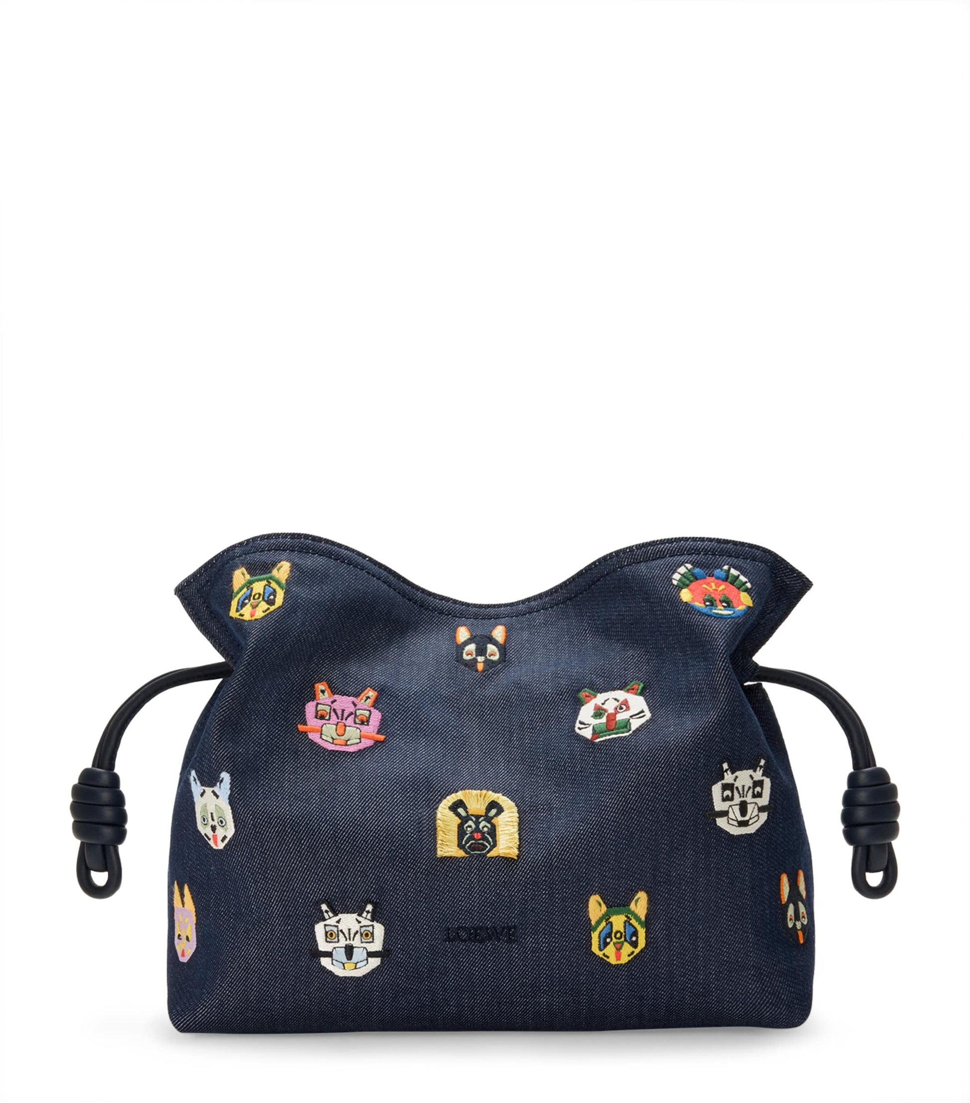 LOEWE x Louis Wain Medium Denim Flamenco Purse