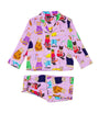 KAREN MABON KIDS Skiing Cats Print Pyjama Set (2-13 Years)