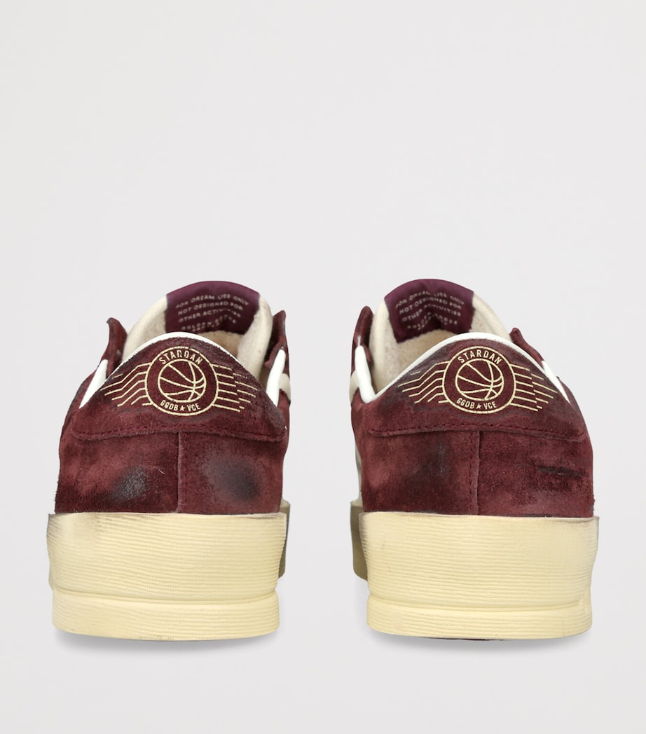 Burgundy Leather Stardan Sneakers