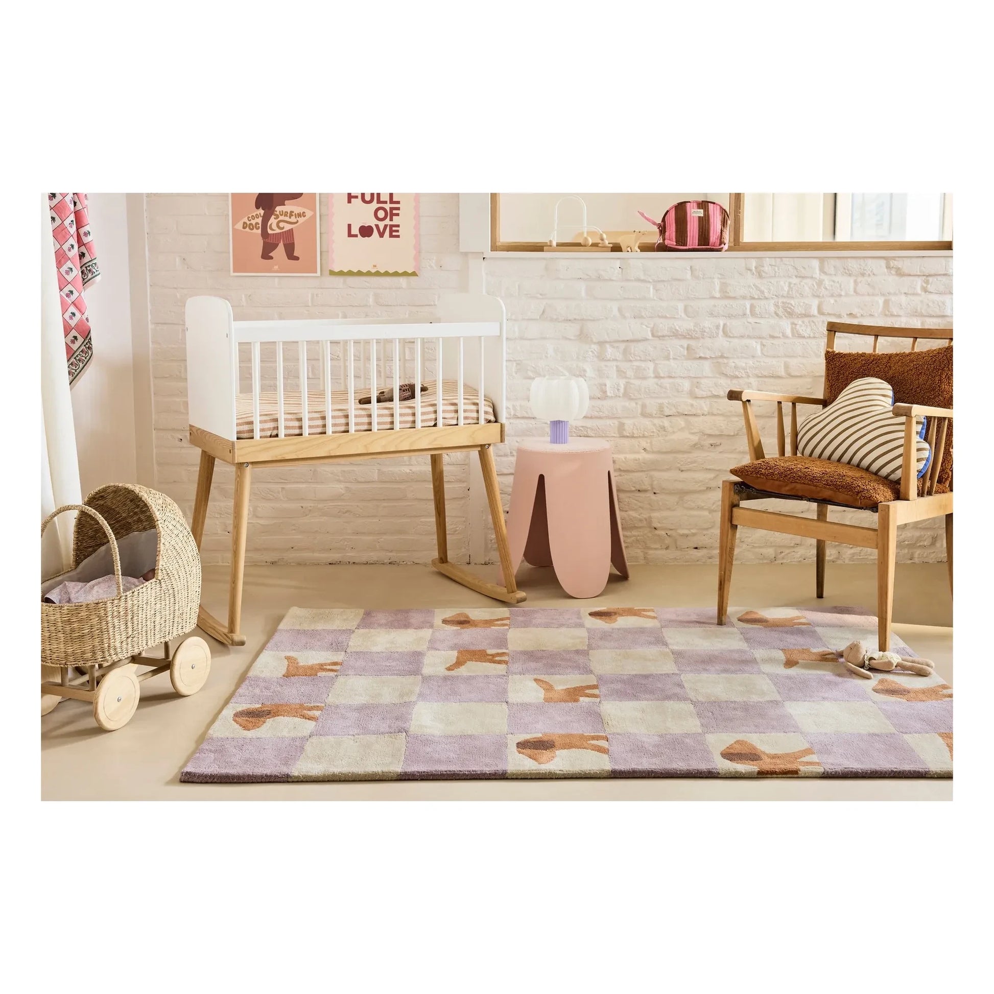 Bleuu-studio - Walter Damier rug | Lilac