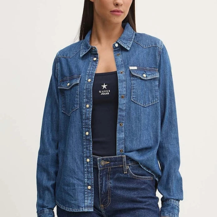 Дънкова риза Guess Jeans