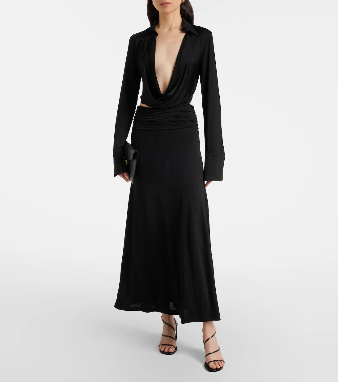 Aya Muse - Freya draped crop top