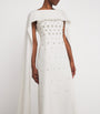 Huishan Zhang White Embellished Luanne Gown