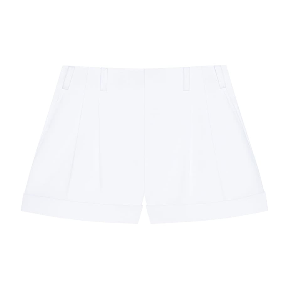 Givenchy White Cotton Cuffed Shorts