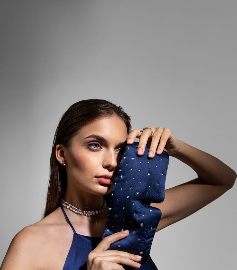 Silk Swarovski Crystal Sleep Mask