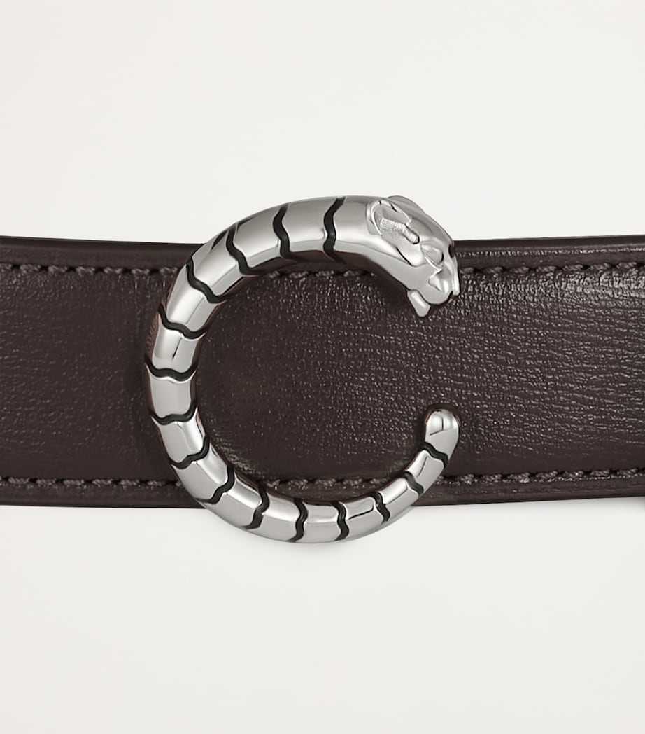 Cartier Brown Small Leather Panthère de Cartier Belt (75cm)