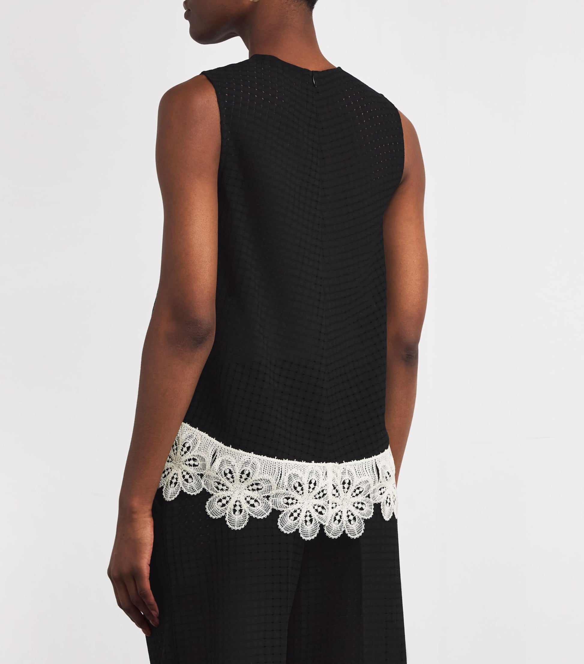 Crochet Lace-Trim La Scala Top