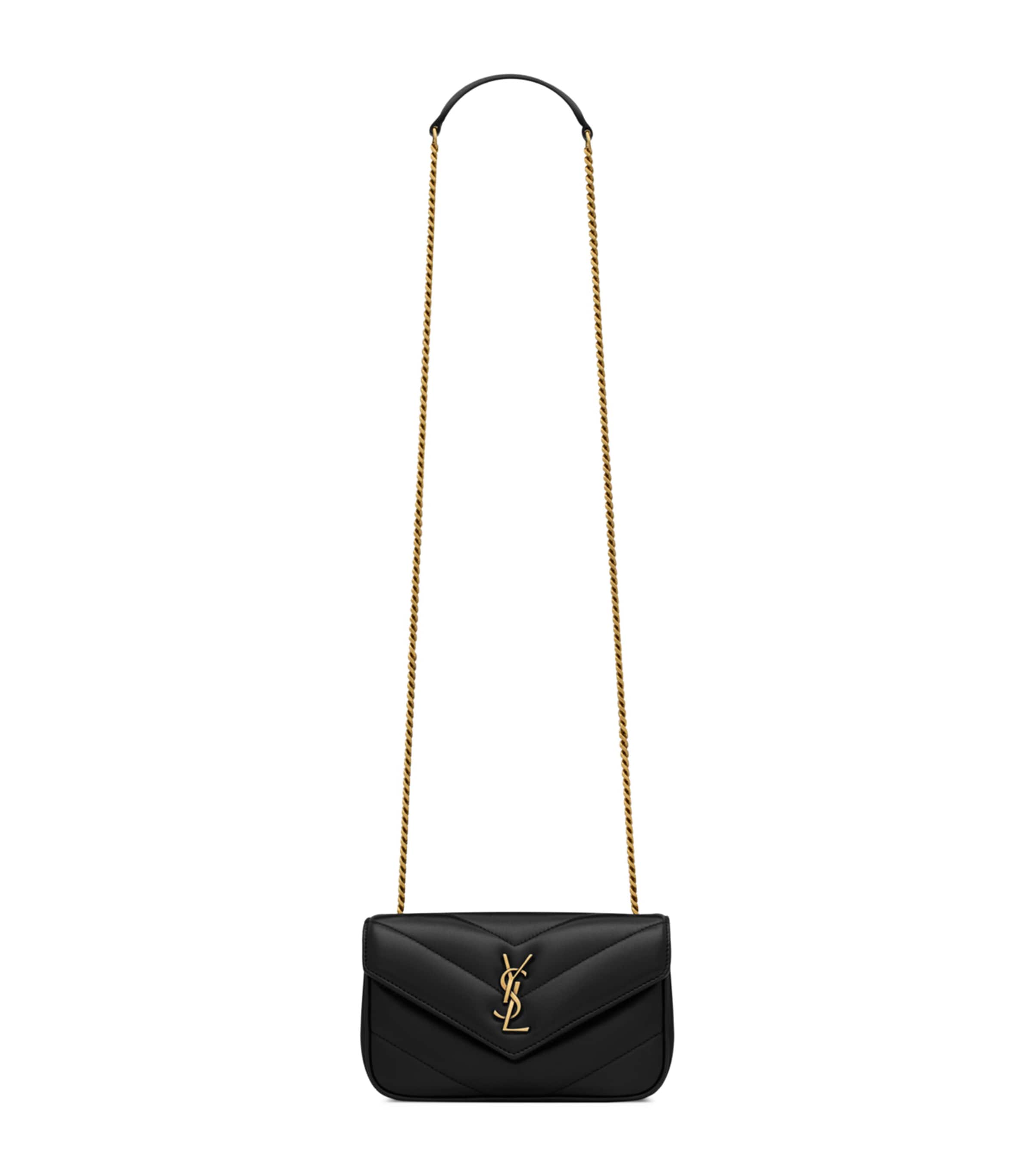 Saint Laurent Black Mini Loulou Shoulder Bag