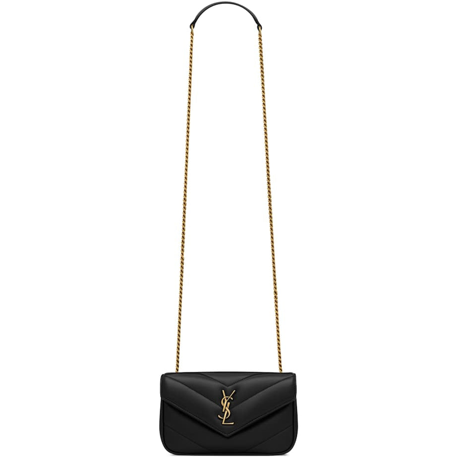 Saint Laurent Black Mini Loulou Shoulder Bag