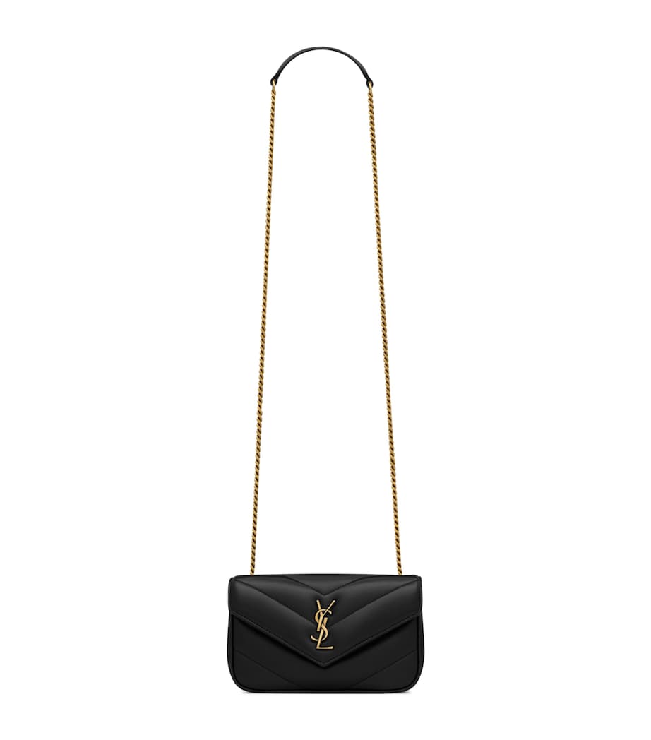 Saint Laurent Black Mini Loulou Shoulder Bag