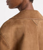 Prada Brown Suede Collared Jacket