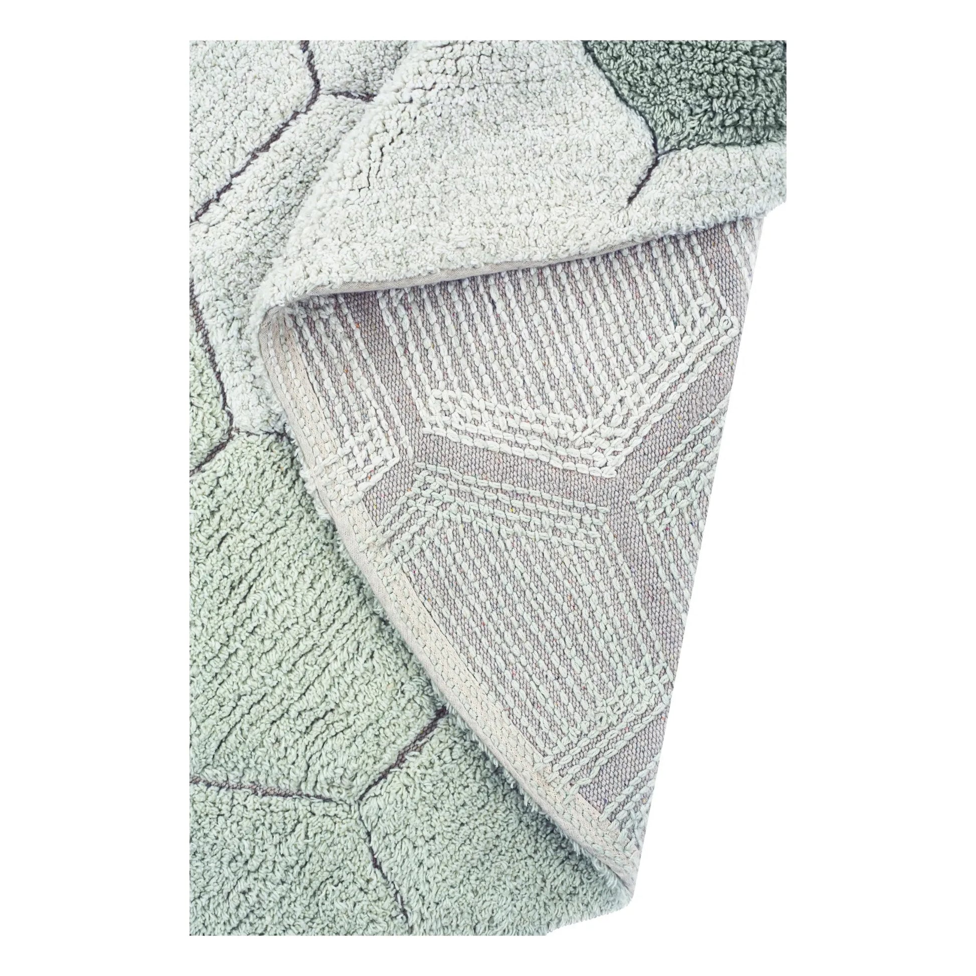 Lorena Canals - Honeycomb round carpet | Grey blue