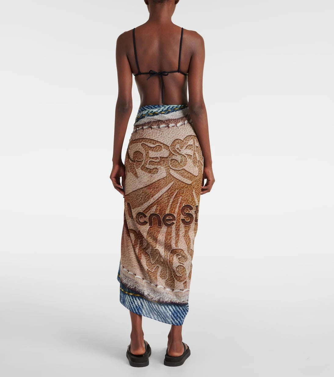 Acne Studios - Printed cotton beach cover-up