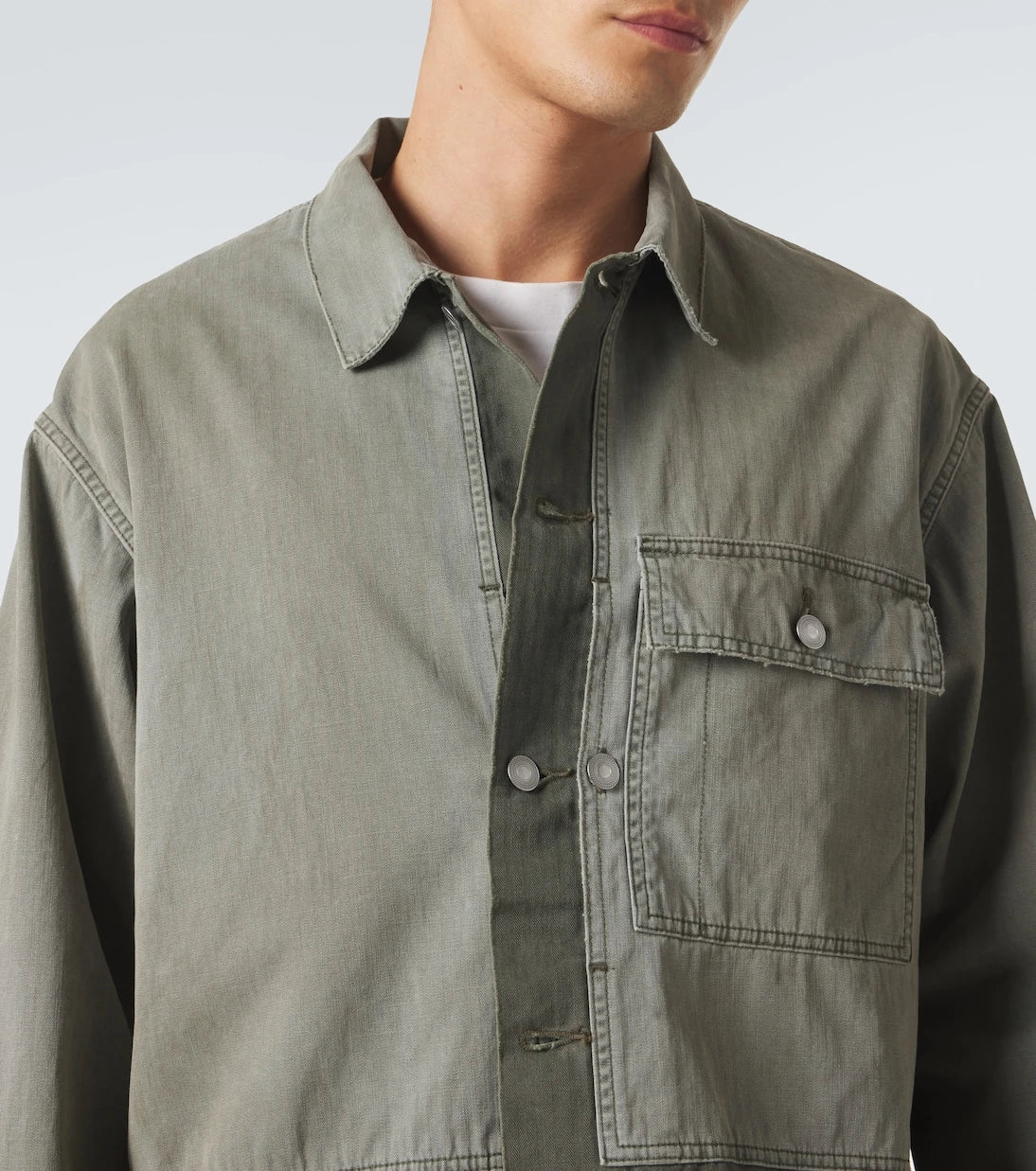 A.Presse - Paneled cotton jacket