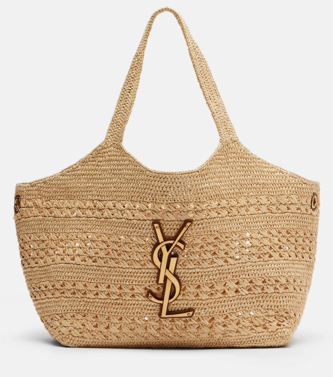 Saint Laurent - Icare Medium raffia tote bag