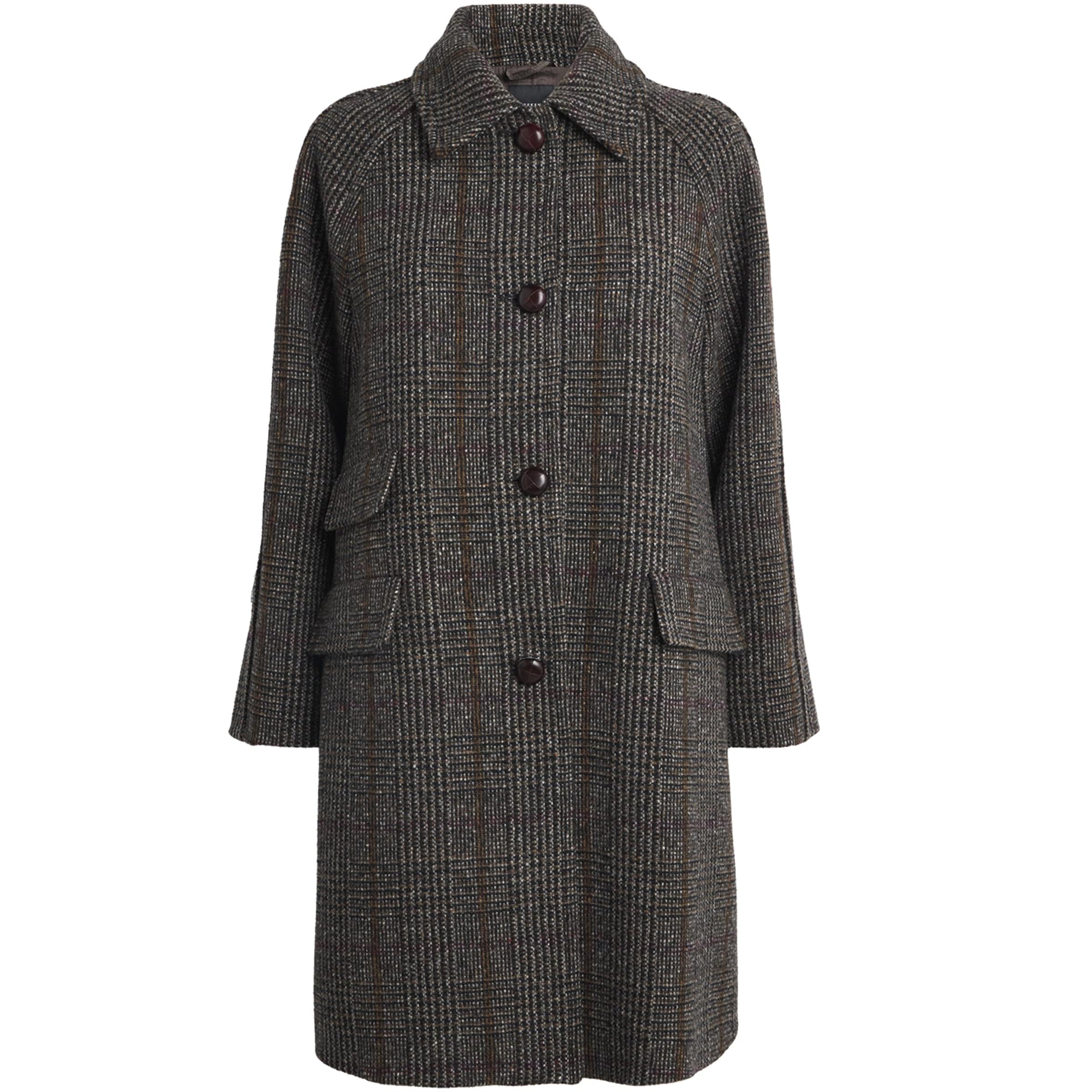 Weekend Max Mara Brown Prince of Wales Check Coat