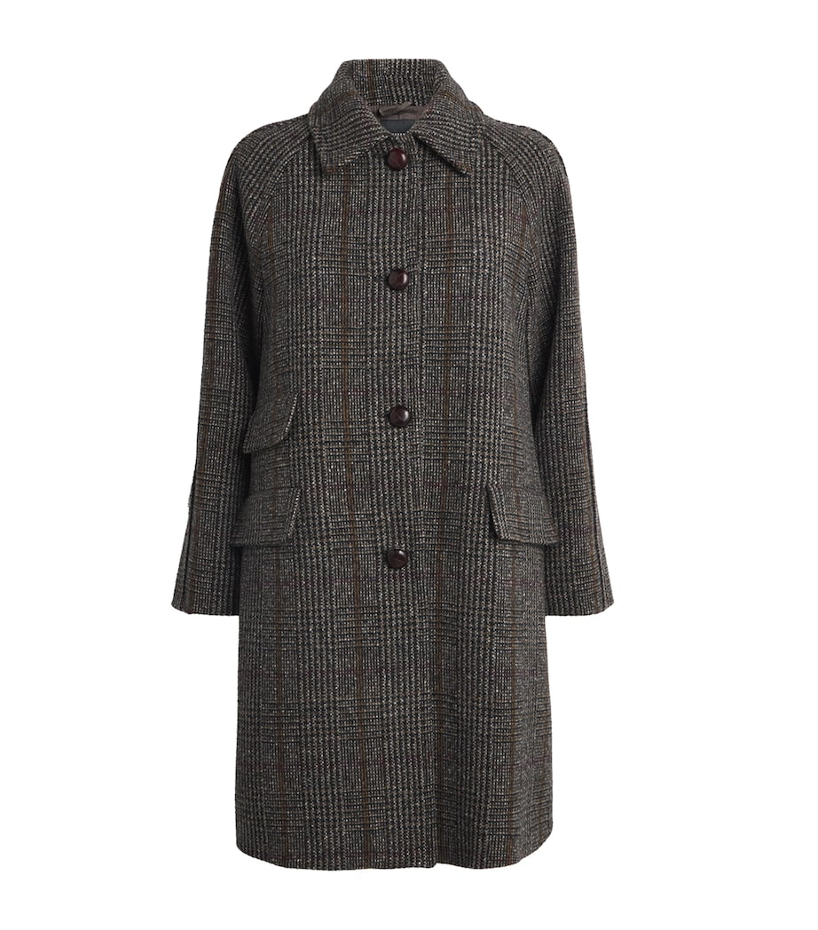 Weekend Max Mara Brown Prince of Wales Check Coat