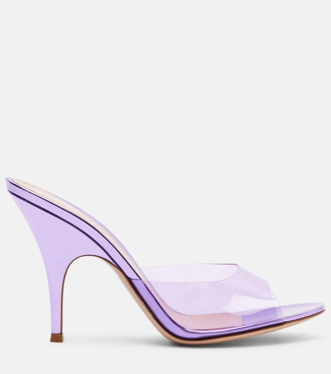 Gianvito Rossi - Sofia leather-trimmed PVC mules