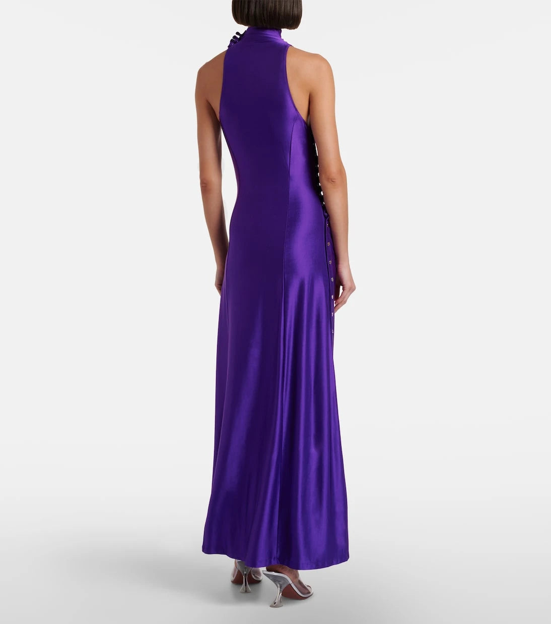 Rabanne - Draped satin jersey cocktail dress