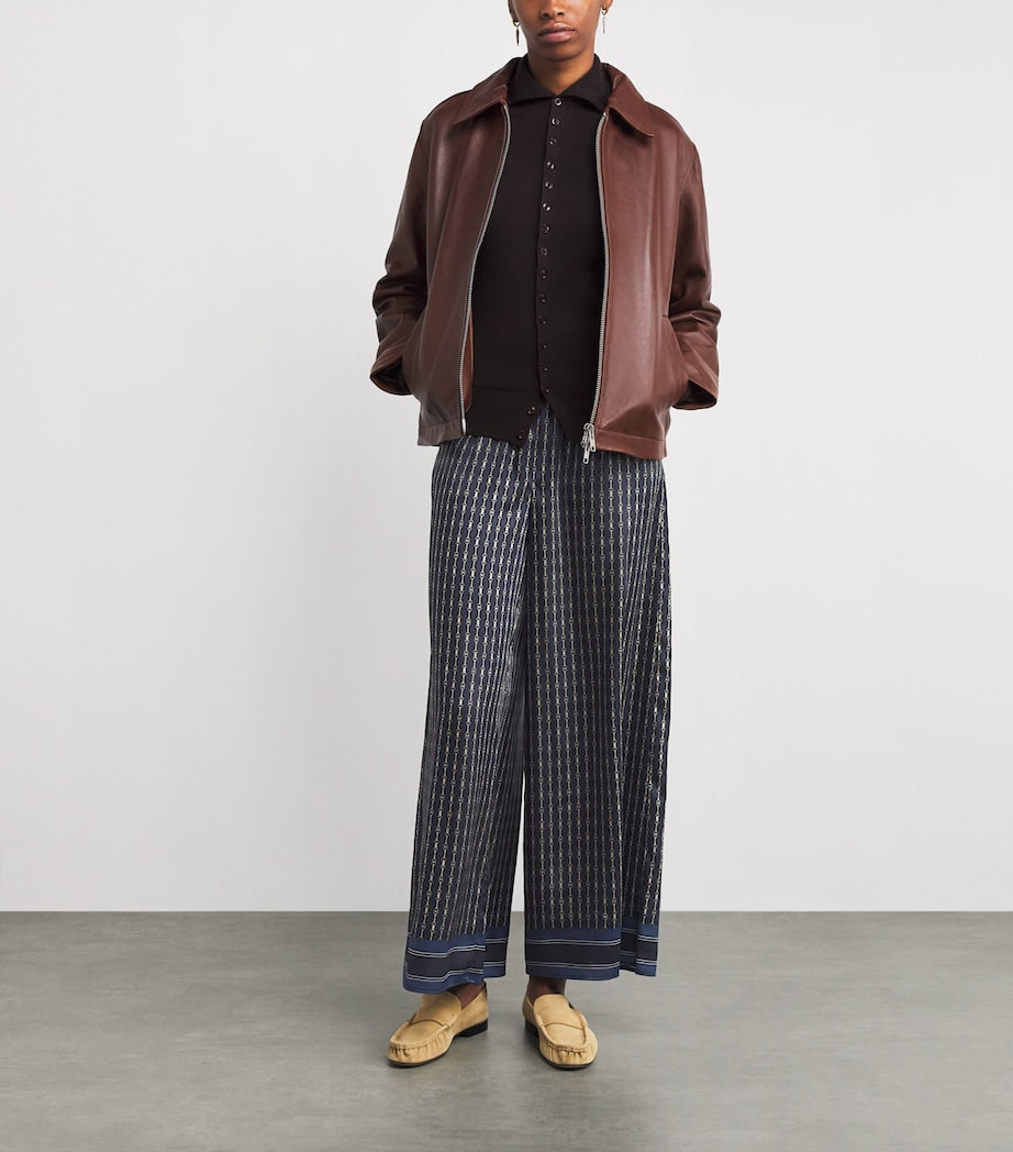 Claudie Pierlot Black Wide Leg Printed Trousers