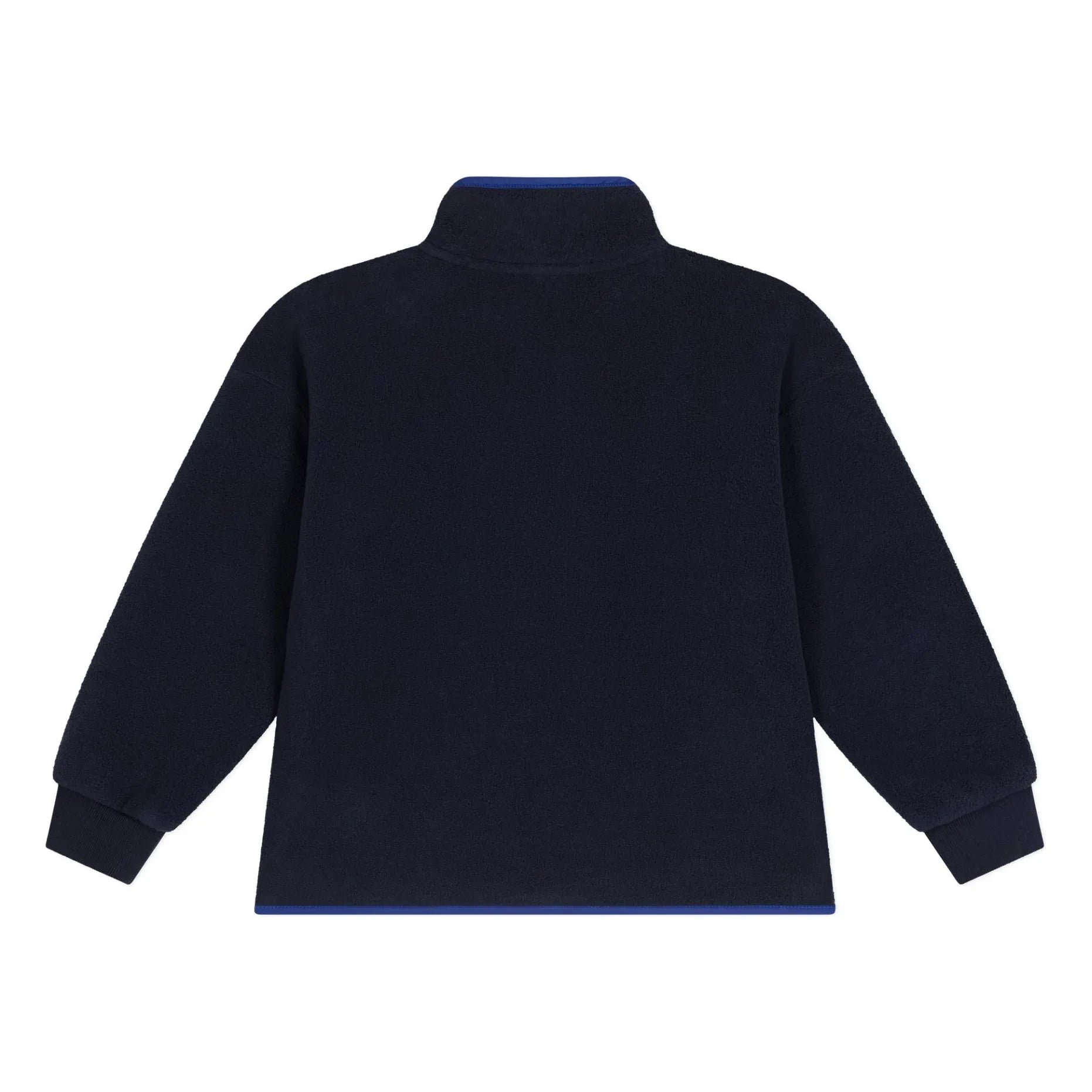 Petit Bateau - Zipped Fleece Jacket | Navy blue
