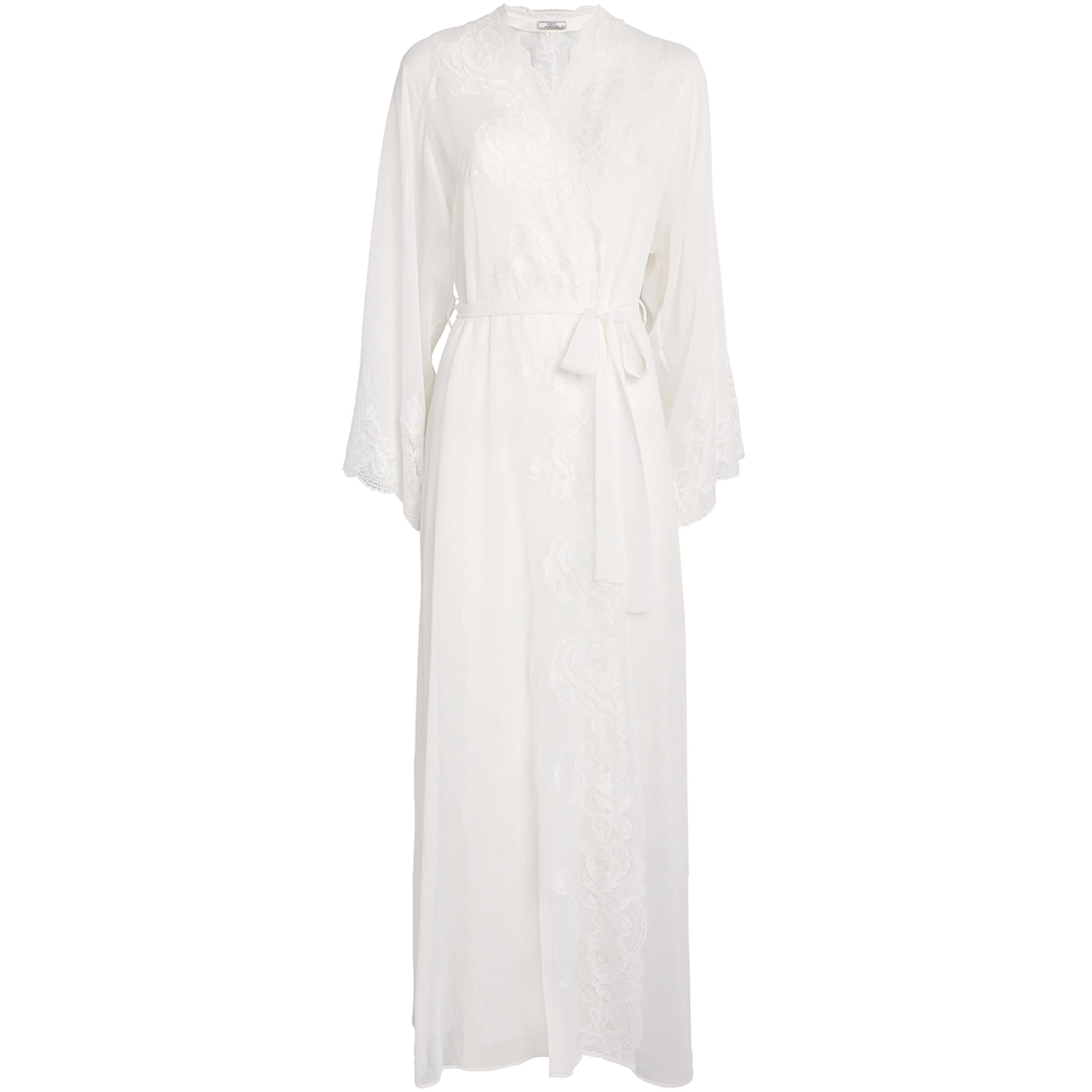 Bocan Ivory Silk Chiffon Rosabelle Robe (XS/S)