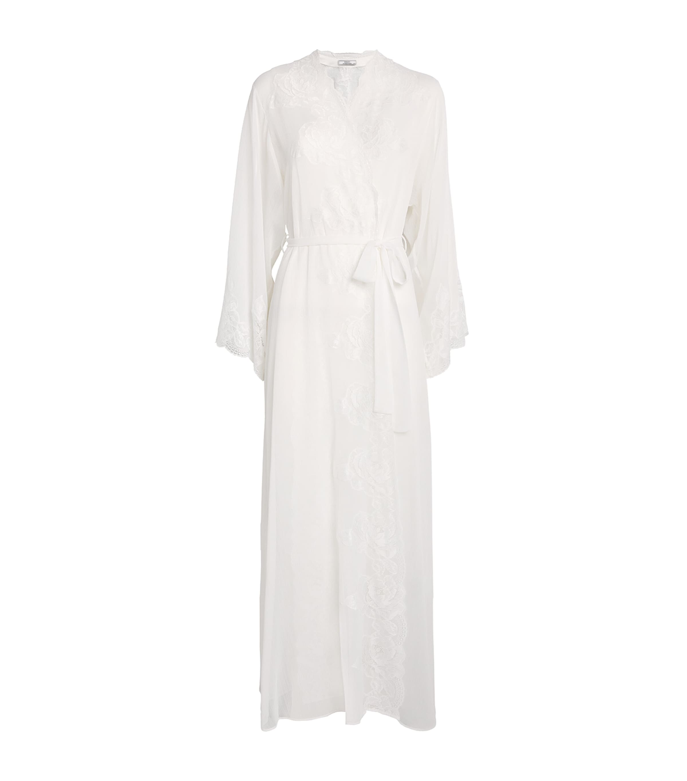 Bocan Ivory Silk Chiffon Rosabelle Robe (XS/S)