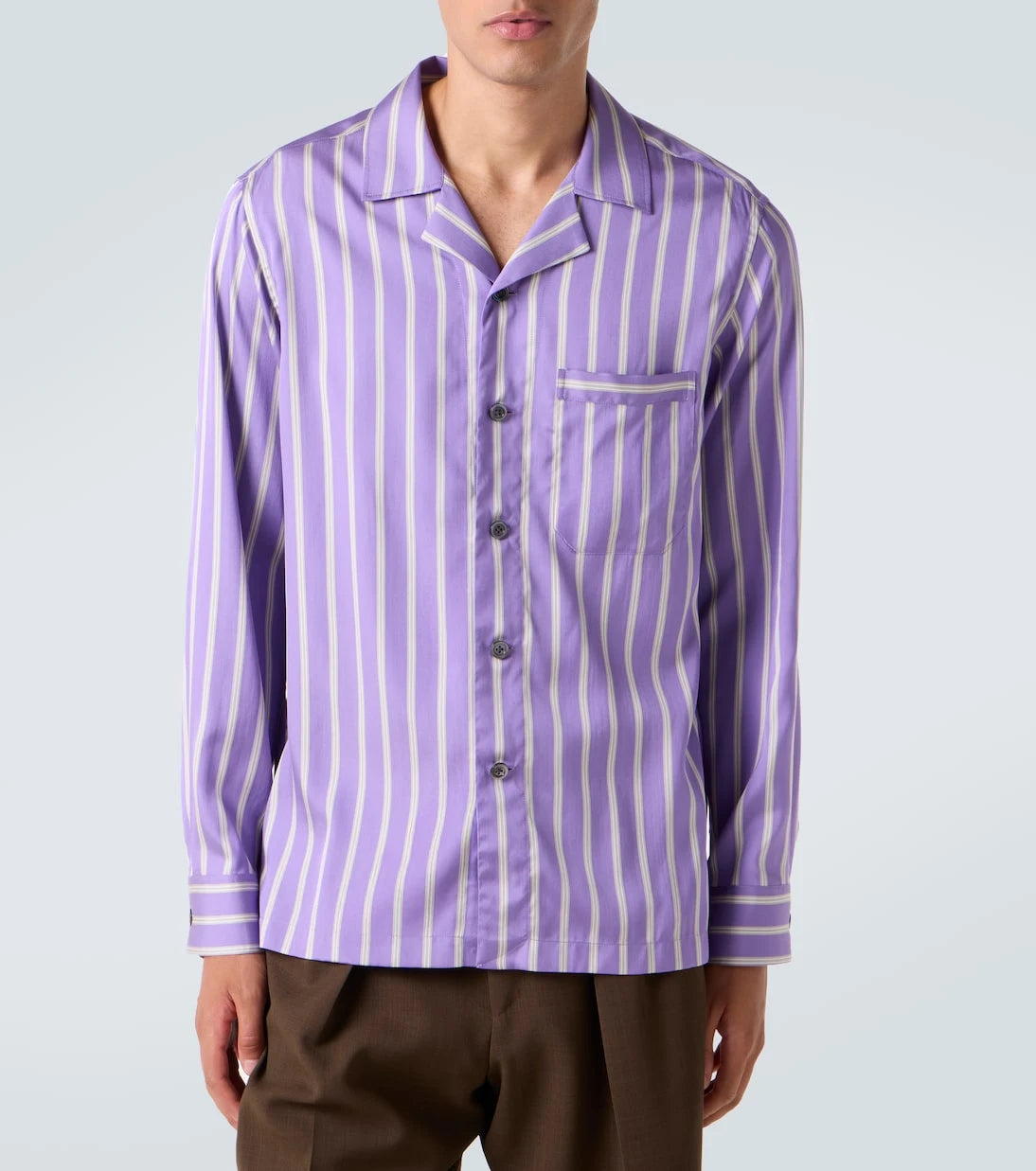 Tom Ford - Striped silk jacquard shirt