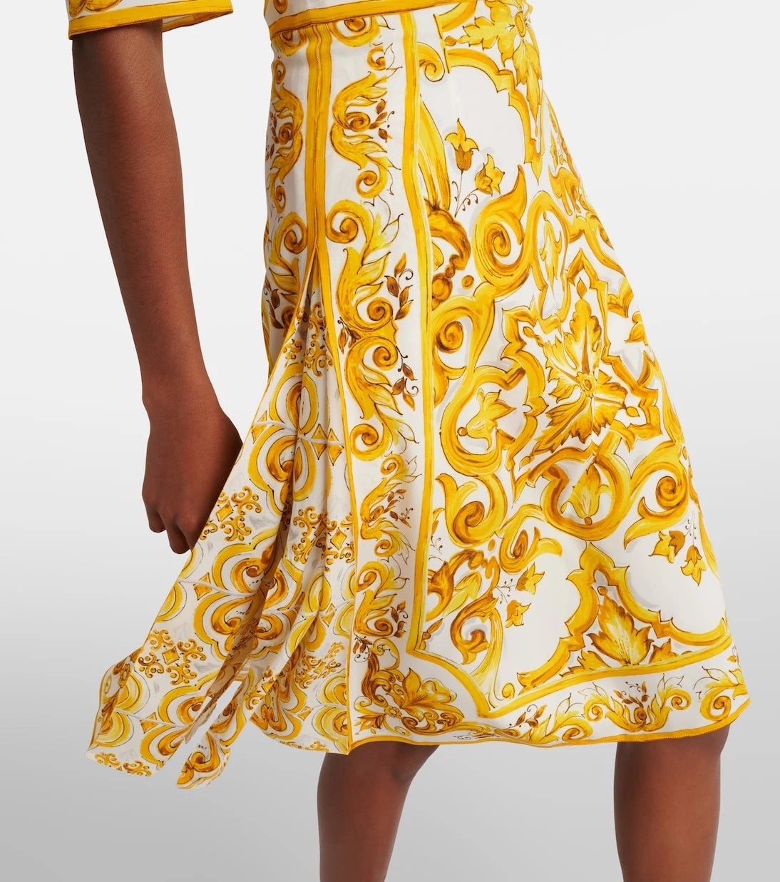 Dolce&Gabbana - Majolica silk-blend charmeuse midi dress