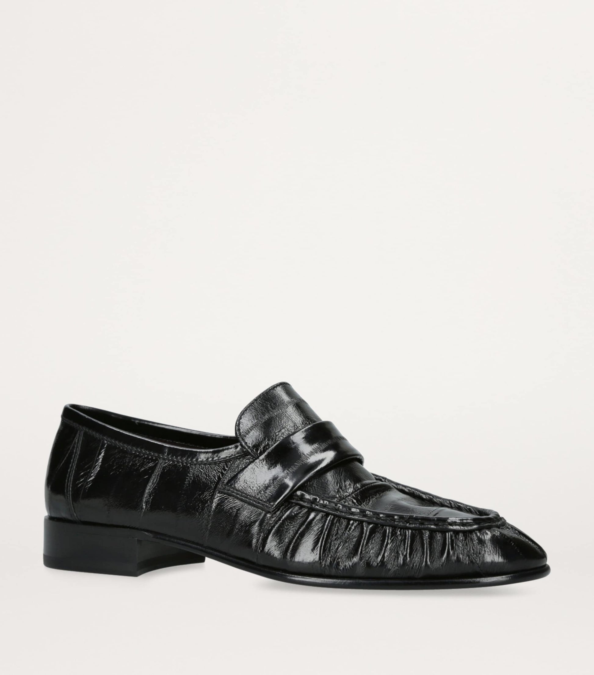 Black Soft Eel Loafers