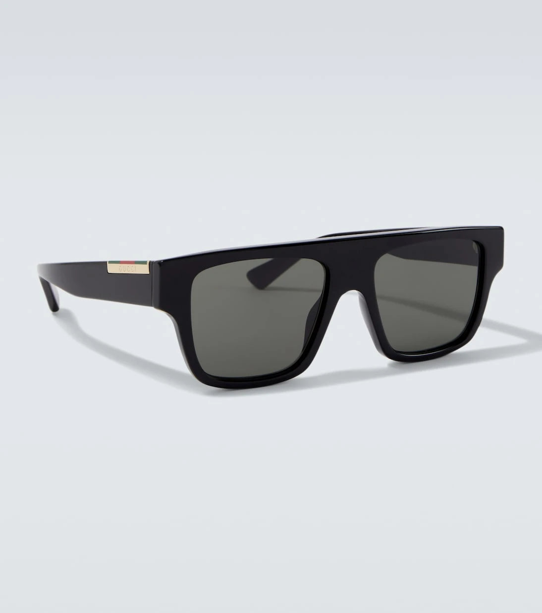 Gucci - Web Stripe flat-top sunglasses