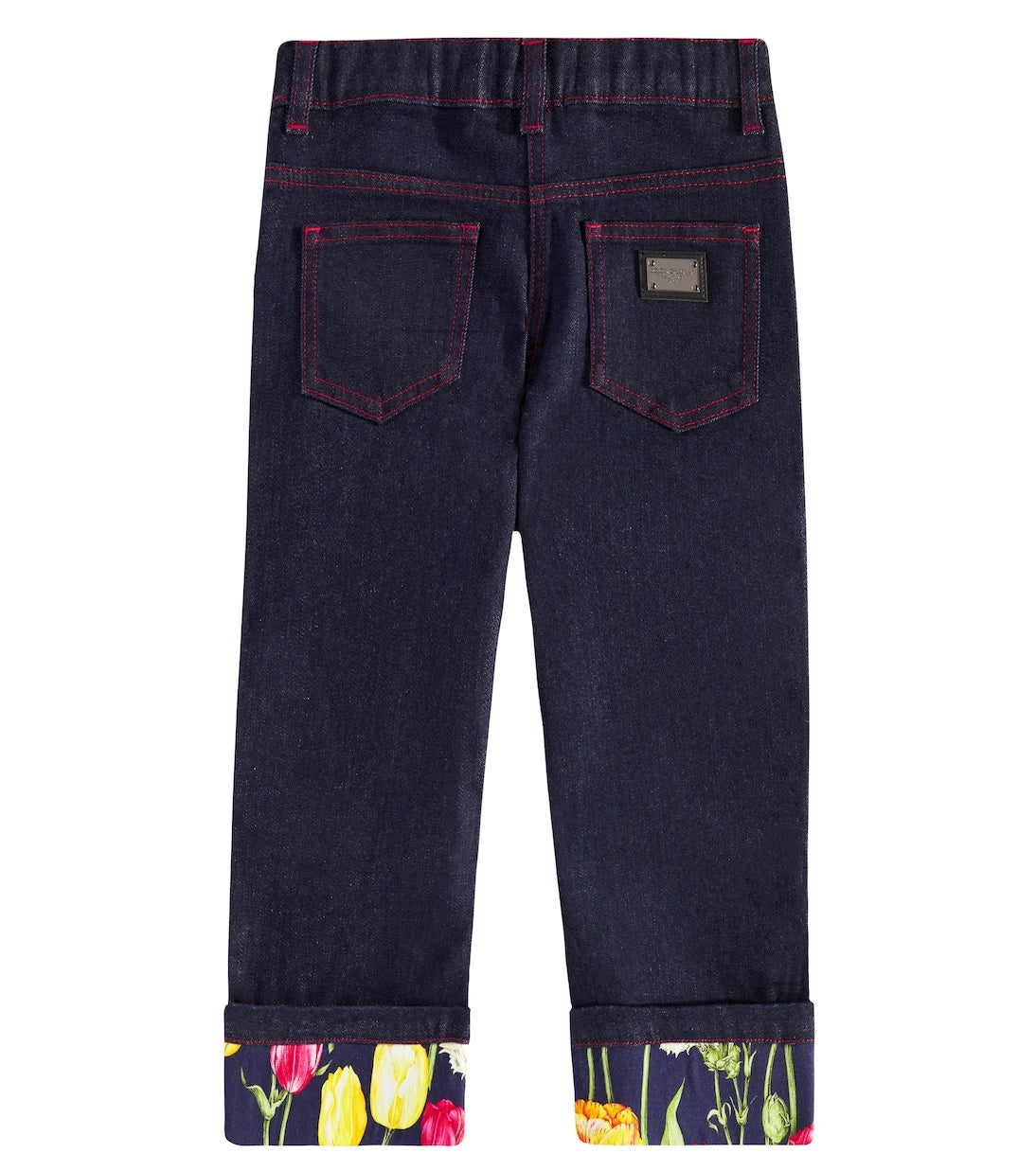 Dolce&Gabbana Kids - Floral straight jeans