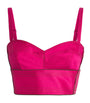 Tory Burch Pink Silk Dupioni Bra Top