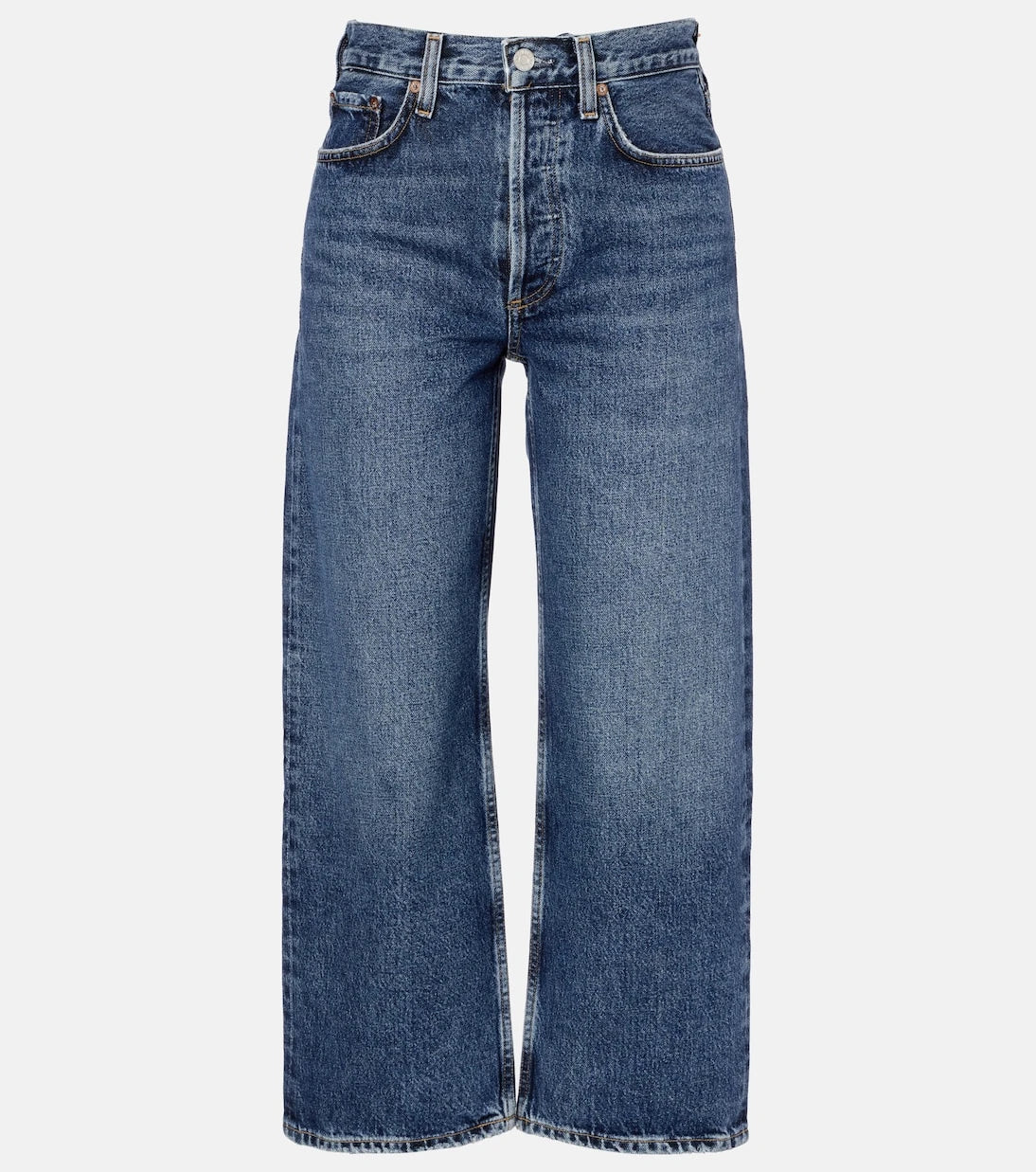 Agolde - Arc cropped mid-rise wide-leg jeans