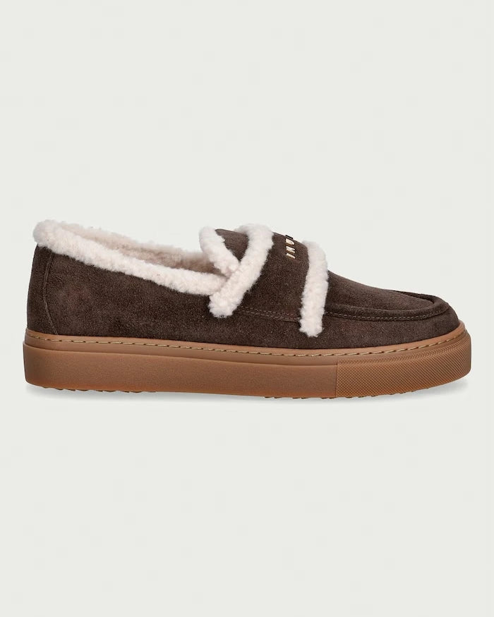 Inuikii süet Shearling Loafer mokasenler